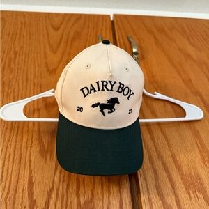 Dairy Boy Cap with Green Brim